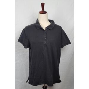 Faded Glory Cotton Women's XXL Black Blouse